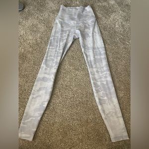 Lululemon White Camo Jacquard Leggings